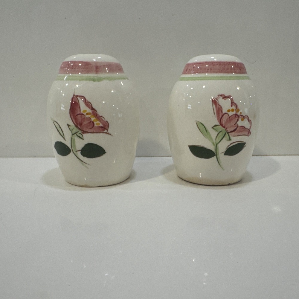 Vintage Stangl Pottery Salt & Pepper Shakers Wild Rose